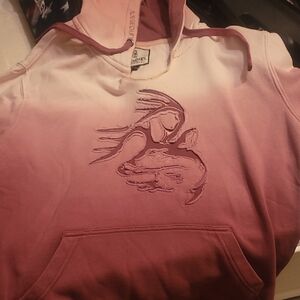Legendary Whitetails Pink Ombre Hoodie with Embroidered Design